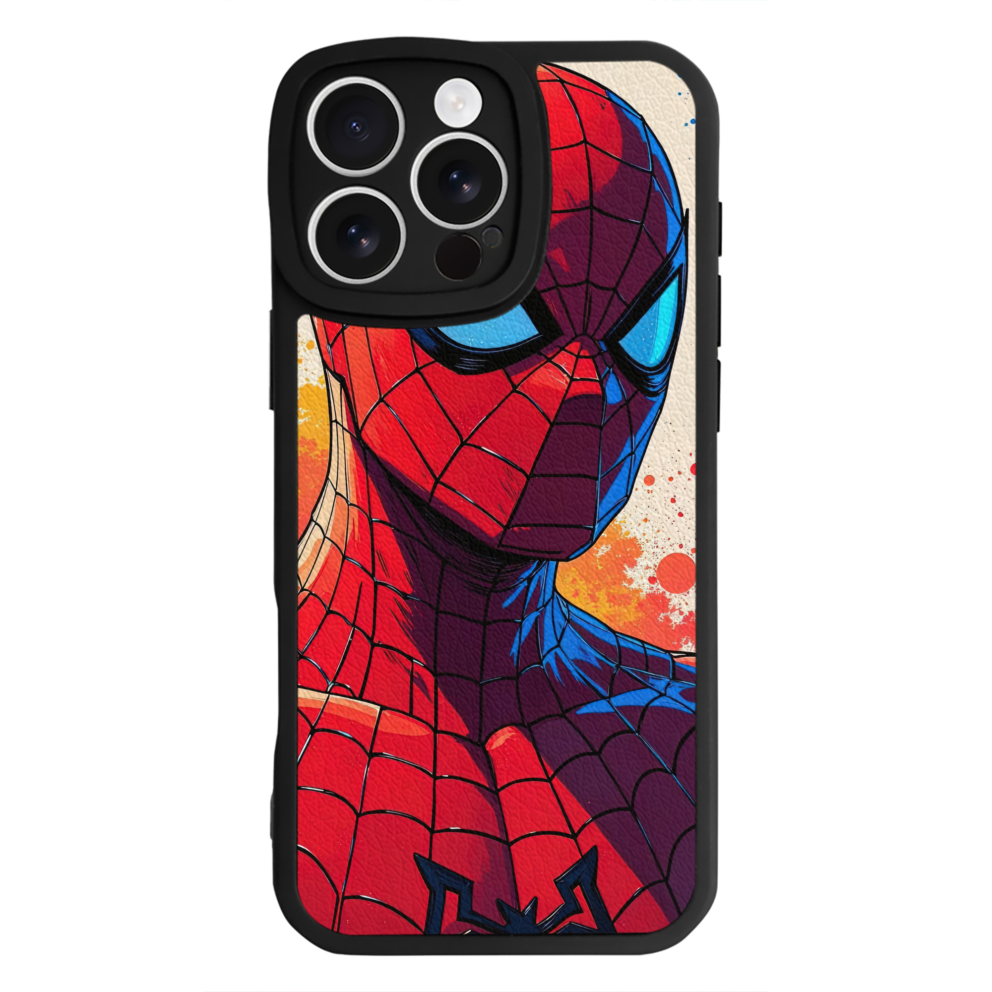 Spider Man スパイダーマン 【iPhone 16シリーズ対応】シリコンスマホケース（レザー調） 材質：シリコン